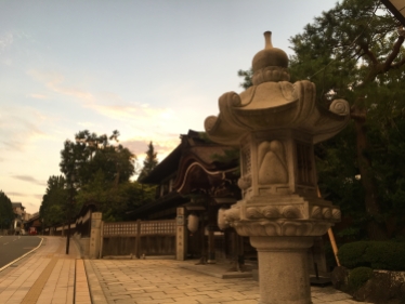 lantern and deserted streets of Koyasan